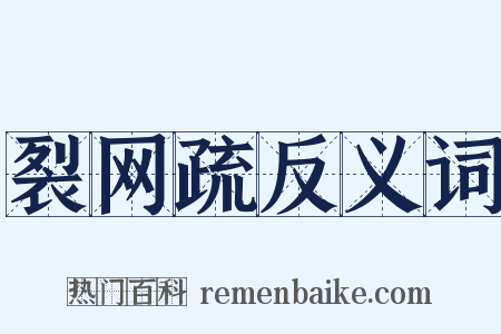 裂网疏反义词是什么意思的图片